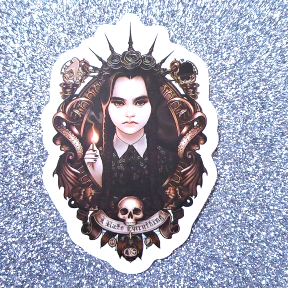 10/$10 ADDAMS FAMILY waterproof sticker Wednesday